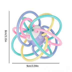 Chocalho mordedor de silicone - Ideal para bebês em fase de dentição
