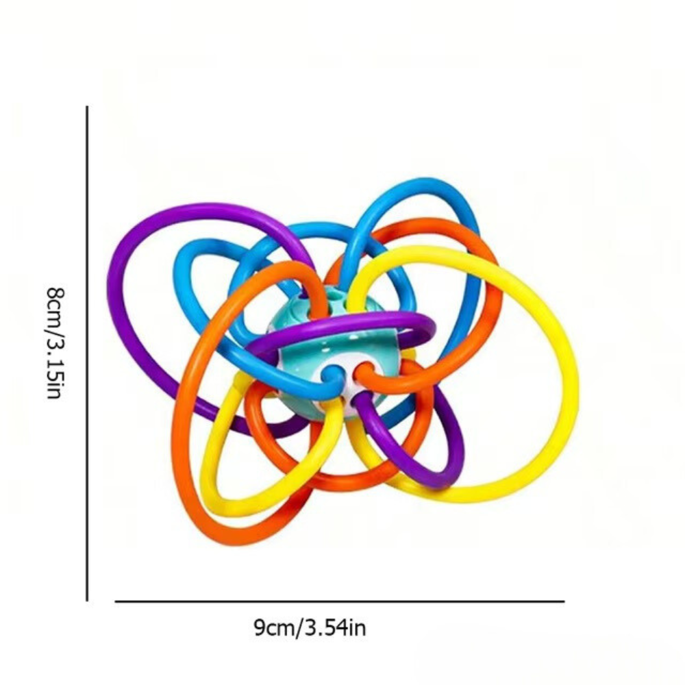 Chocalho mordedor de silicone - Ideal para bebês em fase de dentição