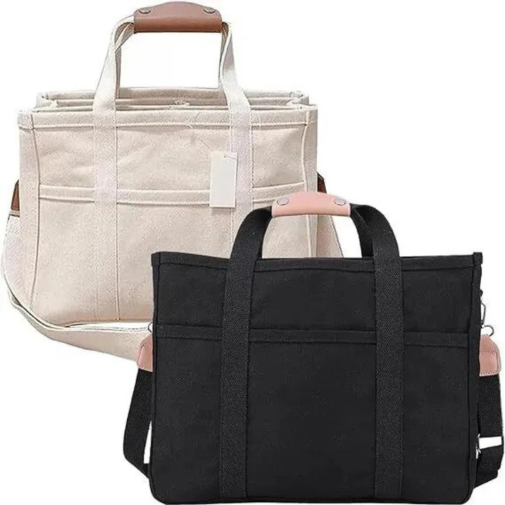 Bolsa Allure - Tote Bag em Canvas com Alça Transversal