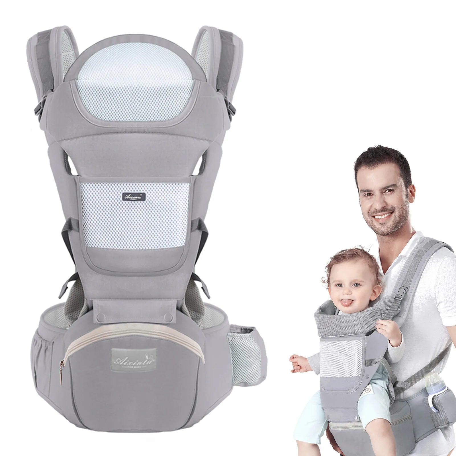 Canguru ergonômico para bebês 3 em 1 - Conforto de 1 a 18 meses