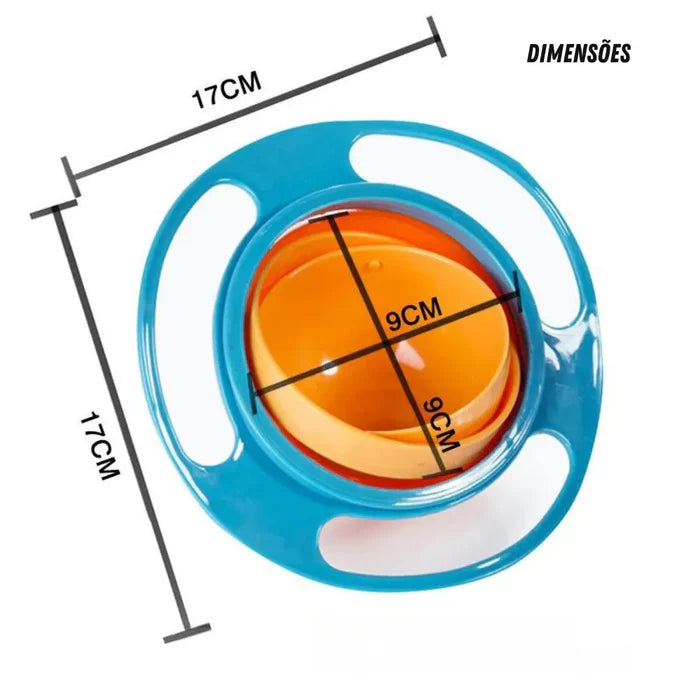 Pratinho Bowl Infantil 360º - Comida Segura, Sem Bagunça